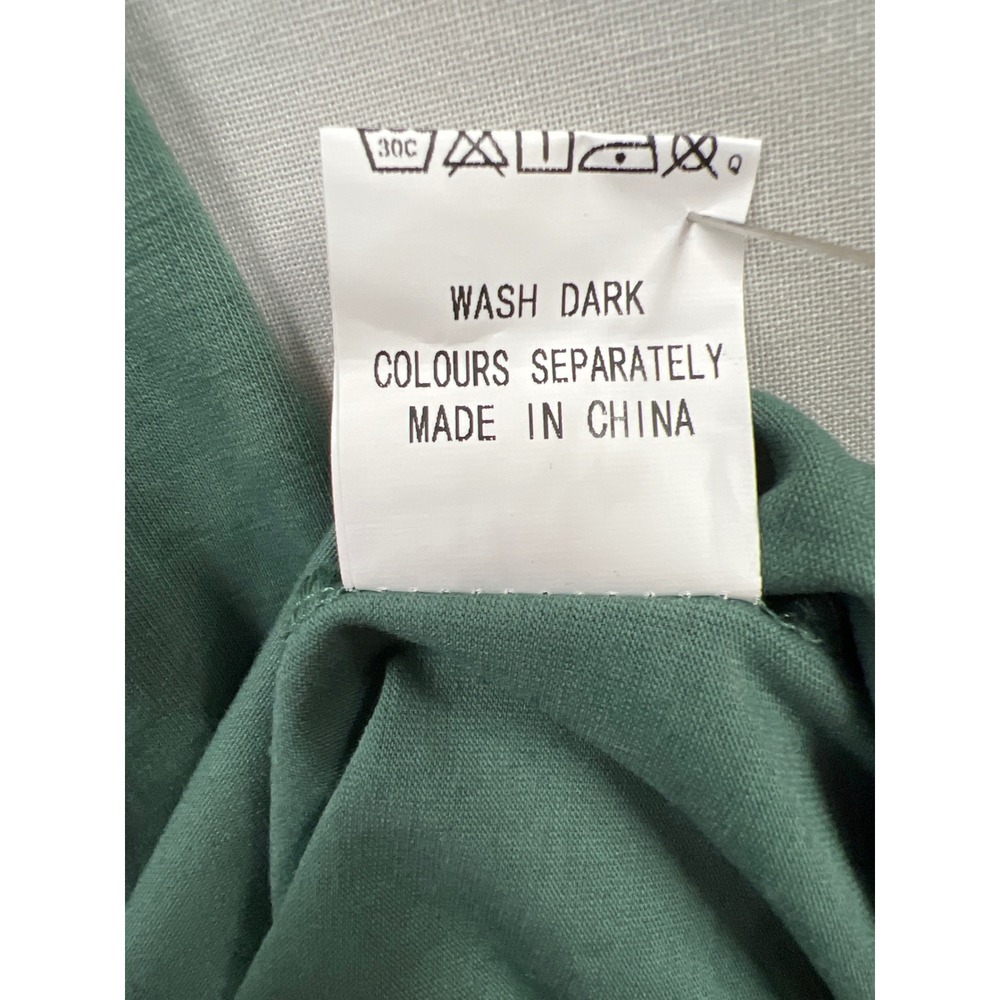 OUGES Maxi Dress Women Medium Green Long Sleeve Wrap V-Neck Jersey Pockets - Picture 4 of 12